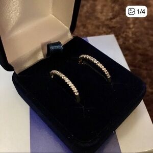 ISO Avon Diamond Hoop Earrings